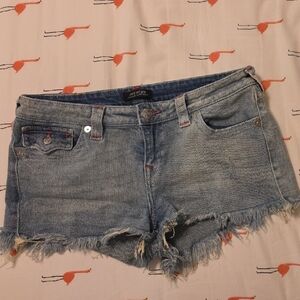 True Religion Blue Denim Women Shorts